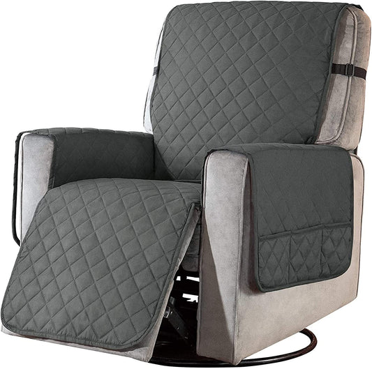 FLOOFI Pet Sofa Cover Recliner Chair S Size with Pocket (Grey) FI-PSC-117-BY - DogsDomain.com.au
