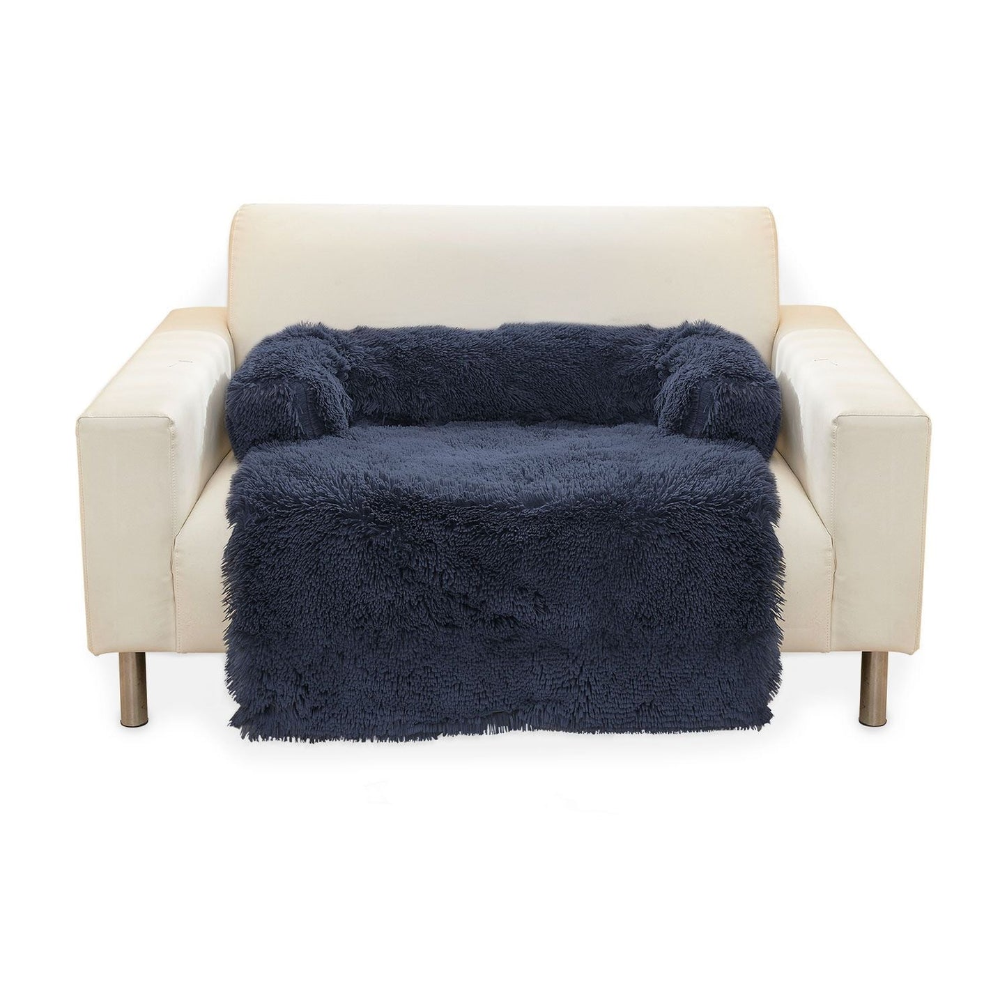 Floofi Pet Sofa Cover Soft with Bolster L Size (Dark Blue) FI-PSC-122-SMT - DogsDomain.com.au
