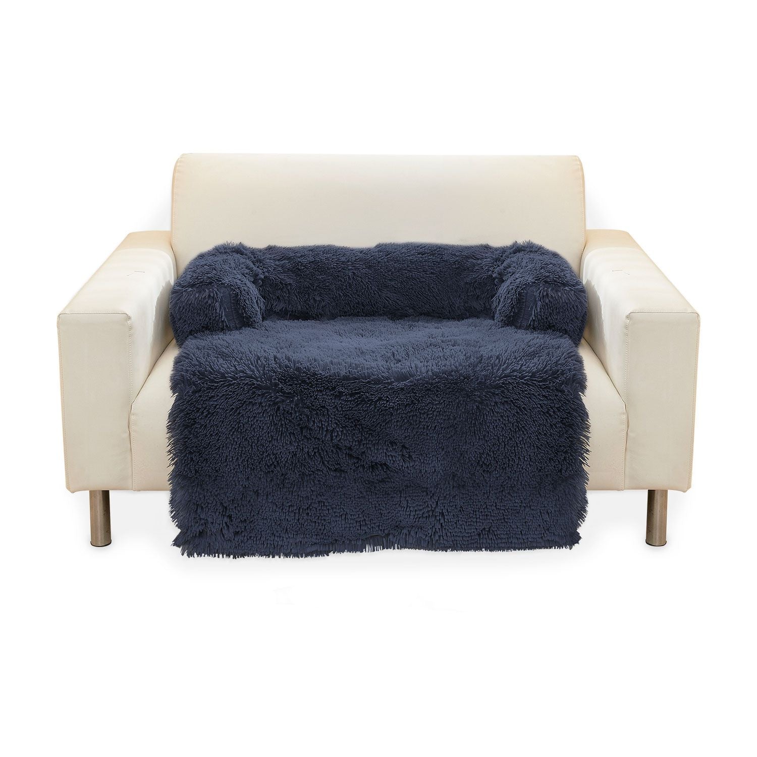 Floofi Pet Sofa Cover Soft with Bolster L Size (Dark Blue) FI-PSC-122-SMT - DogsDomain.com.au