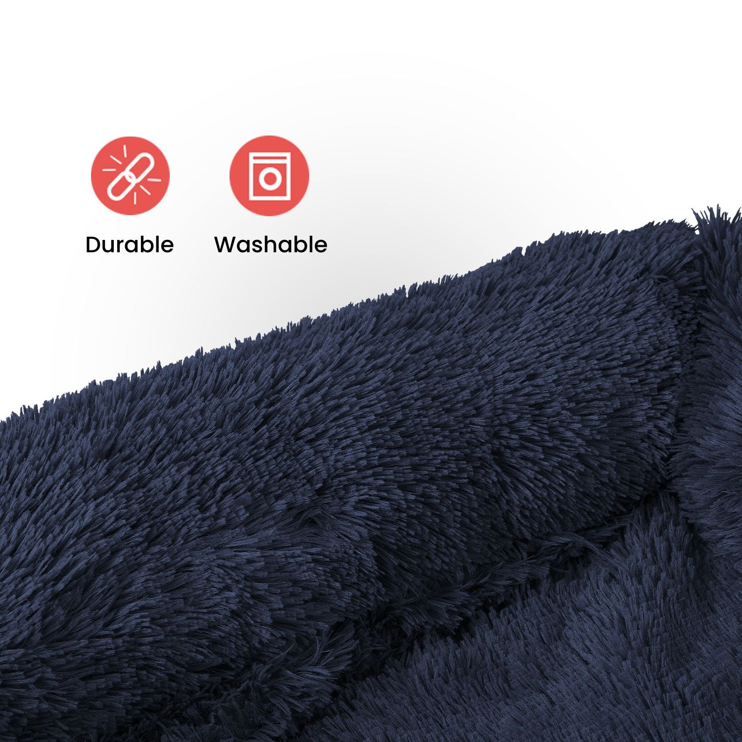 Floofi Pet Sofa Cover Soft with Bolster L Size (Dark Blue) FI-PSC-122-SMT - DogsDomain.com.au