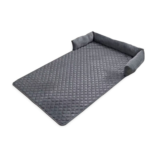 FLOOFI Pet Sofa Cover with Bolster L Size (Grey) FI-PSC-114-SMT - DogsDomain.com.au