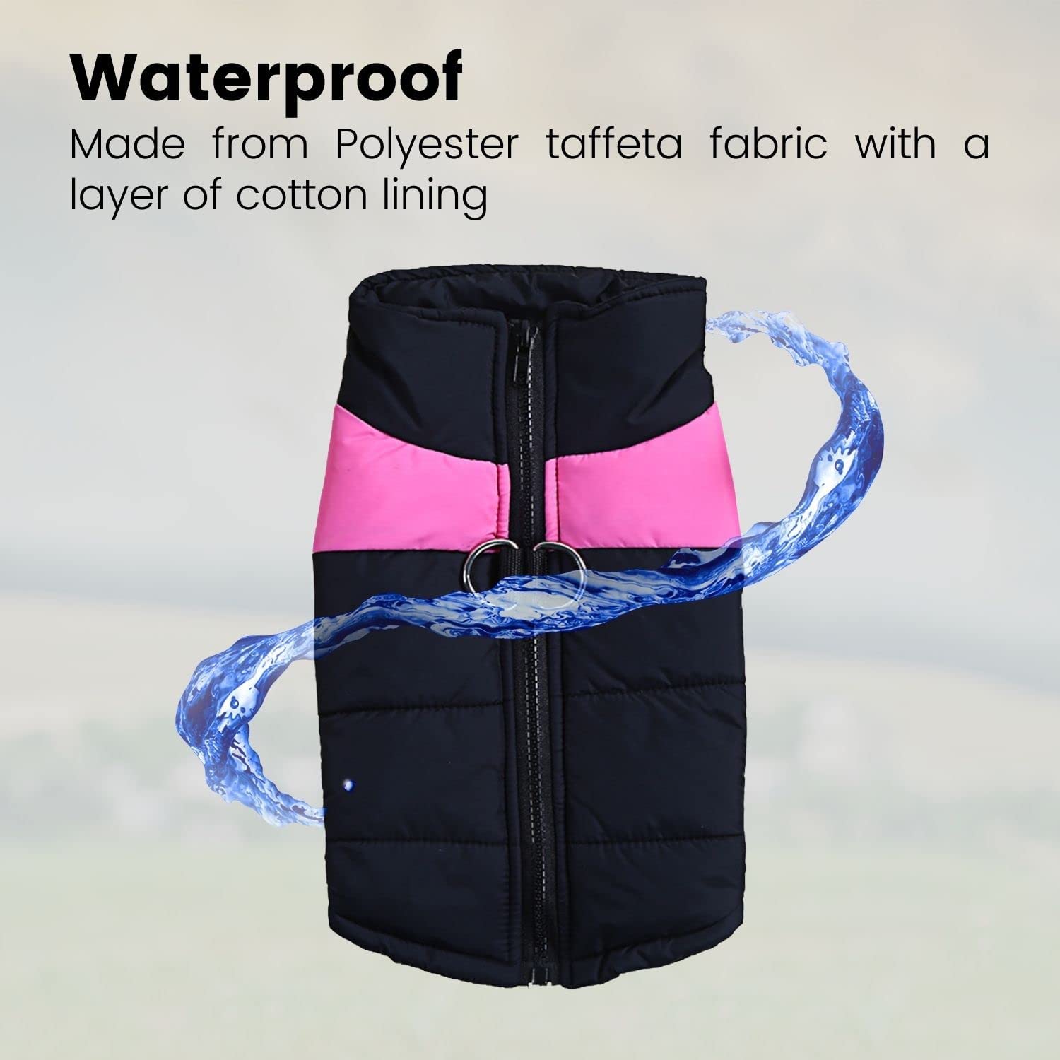 Floofi Pet Winter Vest (2XL Red) PT-PV-109-QQQ - DogsDomain.com.au