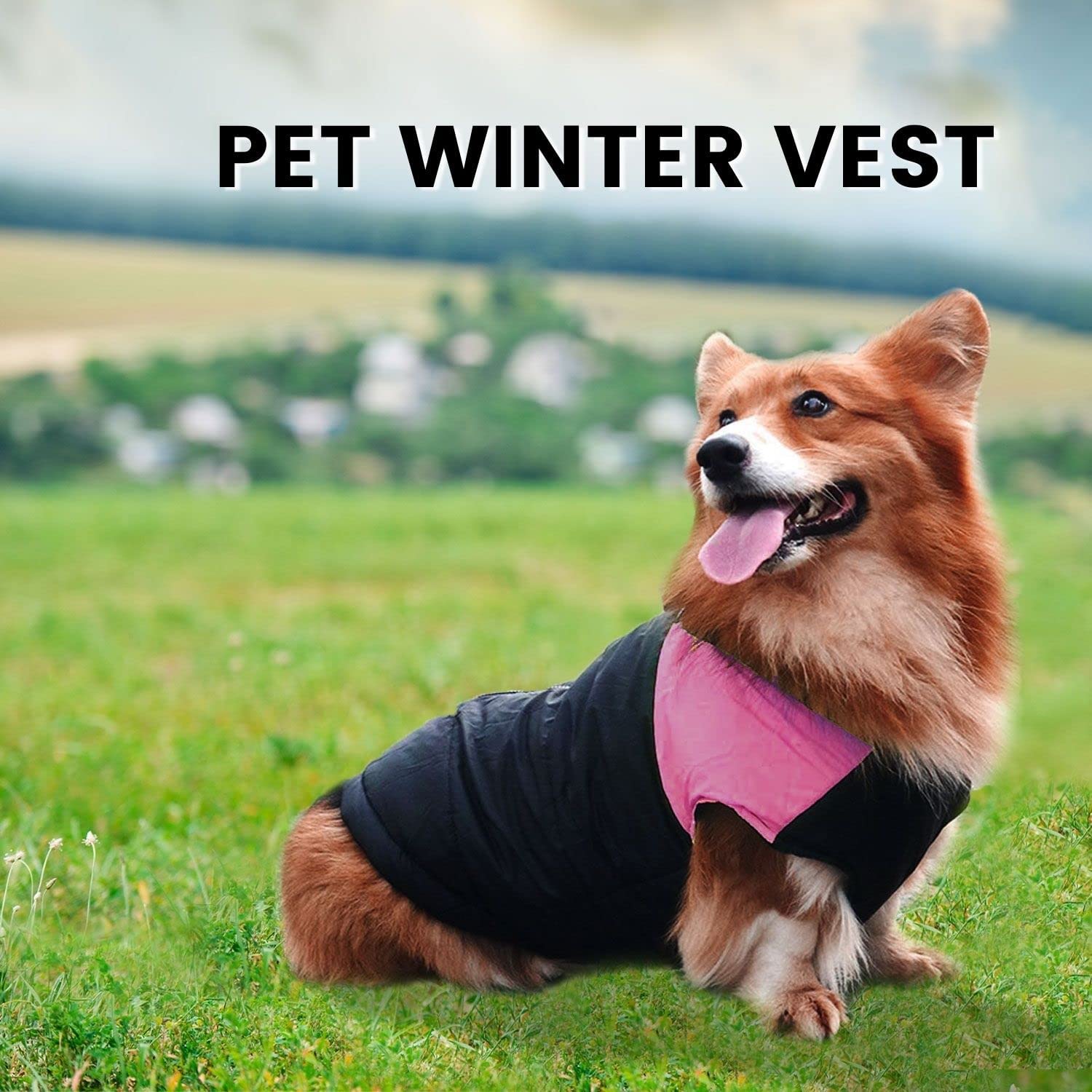 Floofi Pet Winter Vest (2XL Red) PT-PV-109-QQQ - DogsDomain.com.au