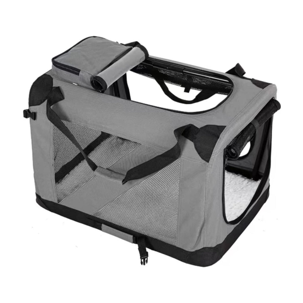 FLOOFI Portable Pet Carrier-Model 1-XL Size (Grey) FI-PC-146-KPT - DogsDomain.com.au