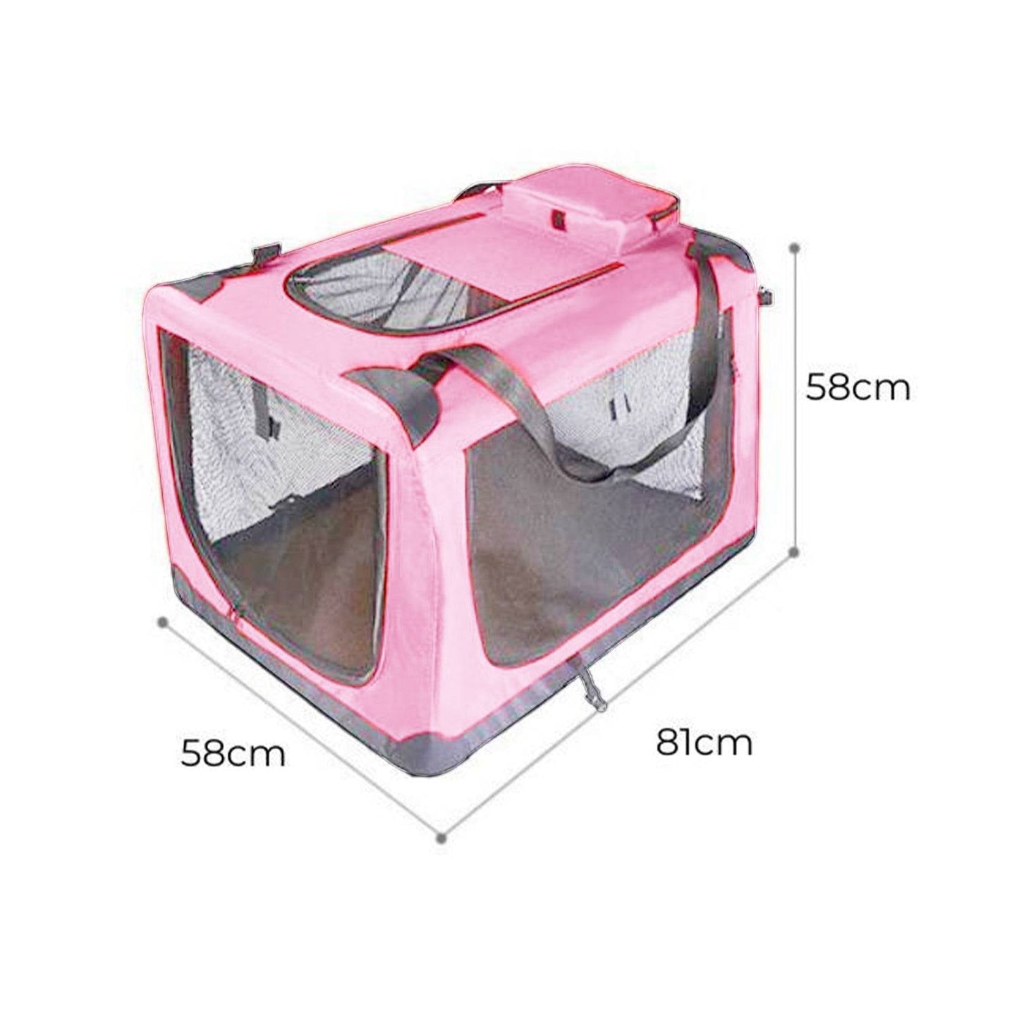FLOOFI Portable Pet Carrier-Model 1-XL Size (Pink) FI-PC-148-KPT - DogsDomain.com.au