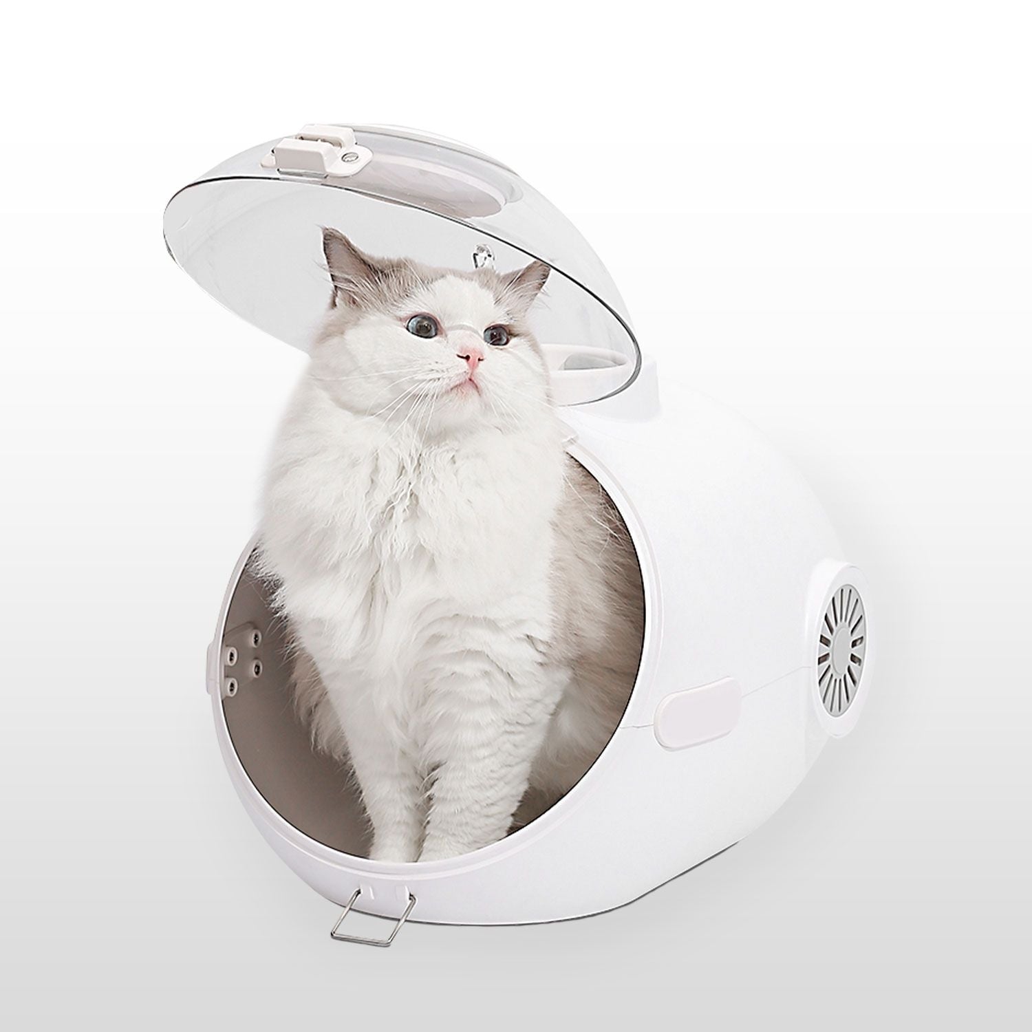 FLOOFI Smart Pet Carrier (White) FI-PC-141-AW - DogsDomain.com.au