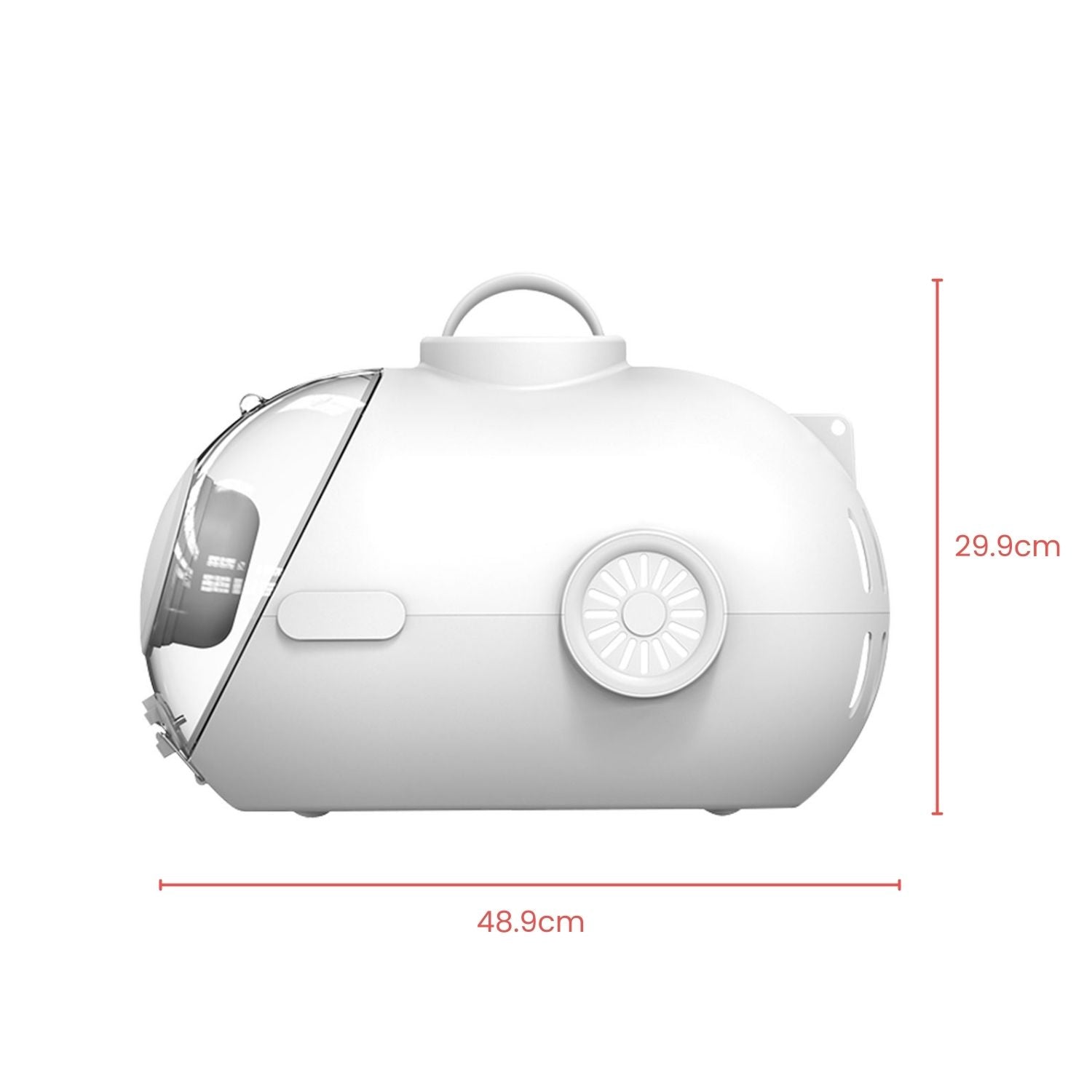 FLOOFI Smart Pet Carrier (White) FI-PC-141-AW - DogsDomain.com.au