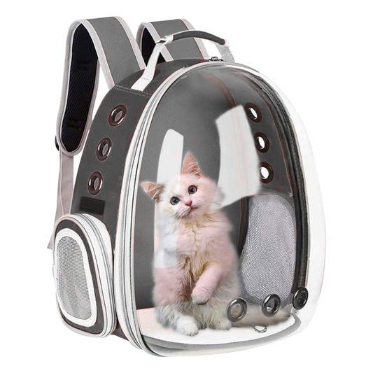 Floofi Space Capsule Backpack - Model 1 (Grey) FI-BP-105-FCQ - DogsDomain.com.au