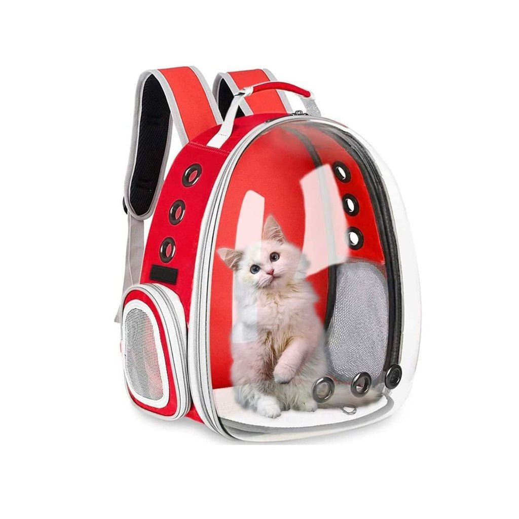 Floofi Space Capsule Backpack - Model 1 (Red) FI-BP-107-FCQ - DogsDomain.com.au