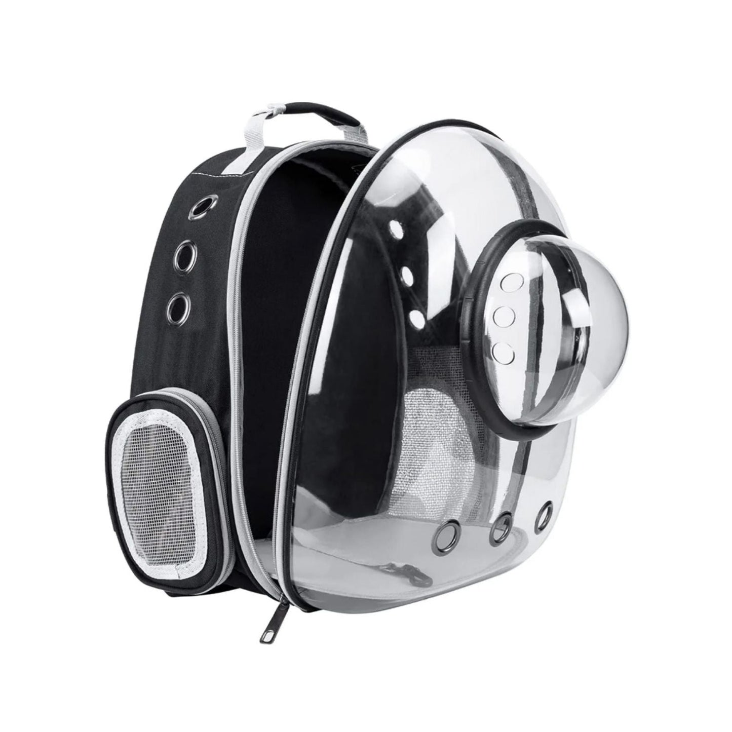 Floofi Space Capsule Backpack - Model 2 (Black) FI-BP-108-FCQ - DogsDomain.com.au