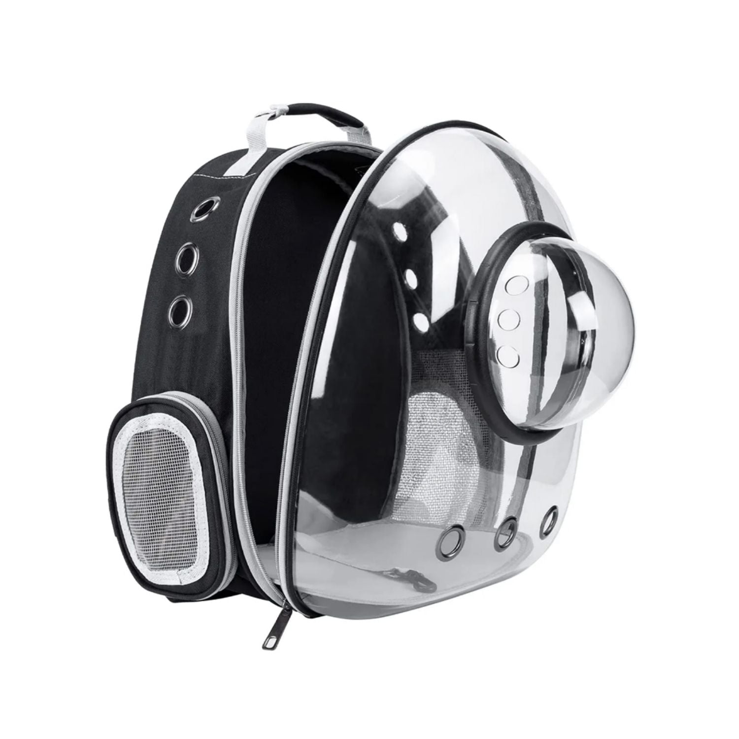 Floofi Space Capsule Backpack - Model 2 (Black) FI-BP-108-FCQ - DogsDomain.com.au