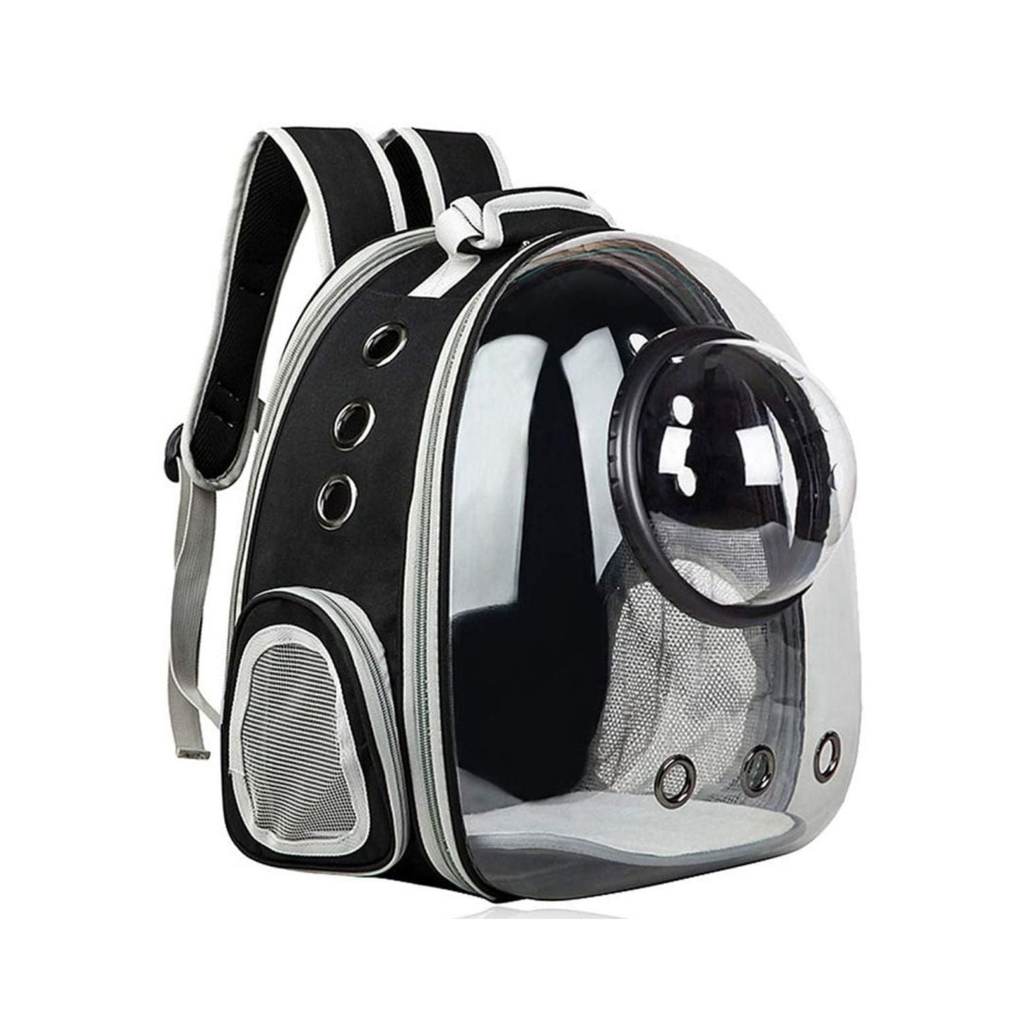 Floofi Space Capsule Backpack - Model 2 (Black) FI-BP-108-FCQ - DogsDomain.com.au