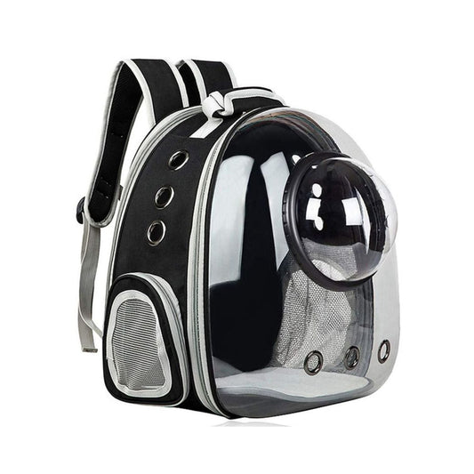 Floofi Space Capsule Backpack - Model 2 (Black) FI-BP-108-FCQ - DogsDomain.com.au
