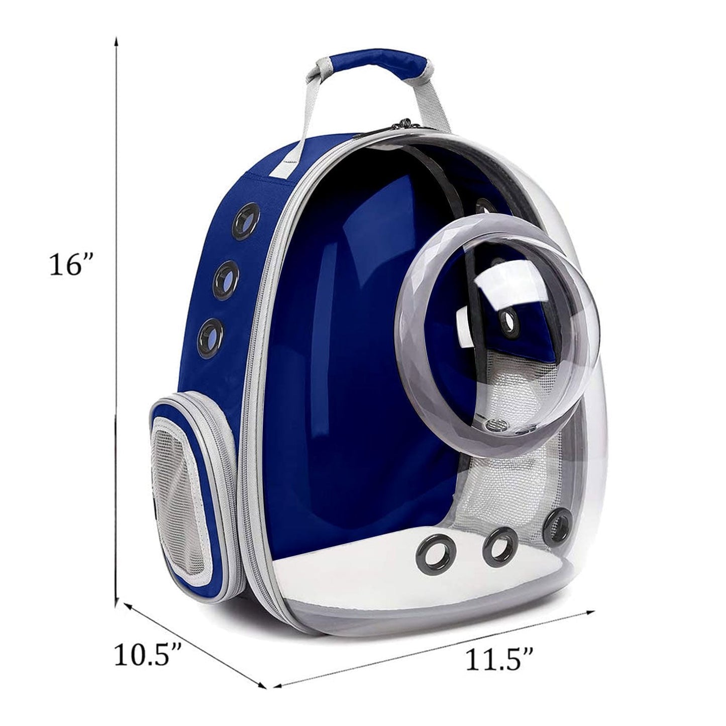 Floofi Space Capsule Backpack - Model 2 (Blue) FI-BP-110-FCQ - DogsDomain.com.au