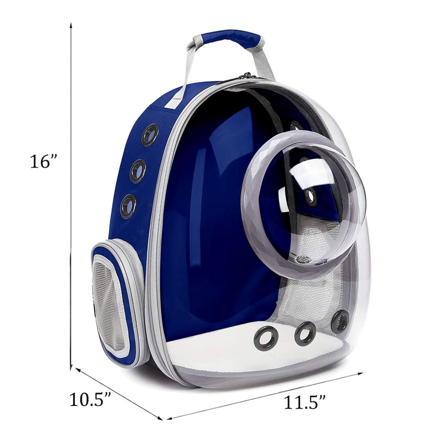 Floofi Space Capsule Backpack - Model 2 (Blue) FI-BP-110-FCQ - DogsDomain.com.au