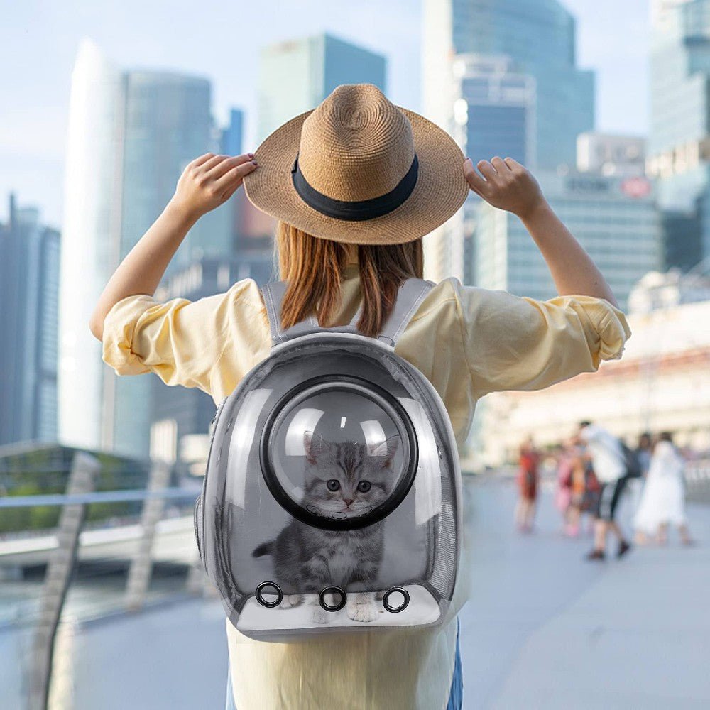 Floofi Space Capsule Backpack - Model 2 (Grey) FI-BP-109-FCQ - DogsDomain.com.au