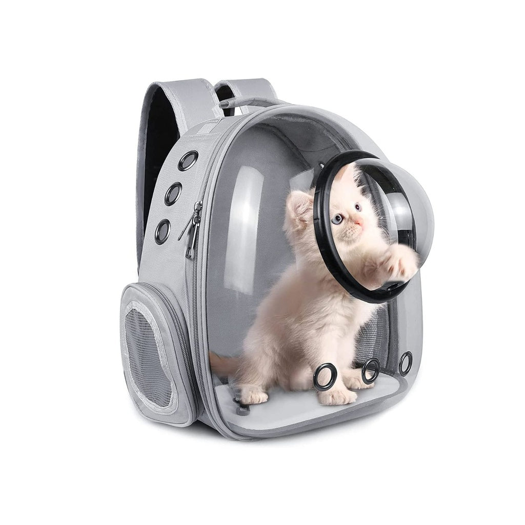 Floofi Space Capsule Backpack - Model 2 (Grey) FI-BP-109-FCQ - DogsDomain.com.au