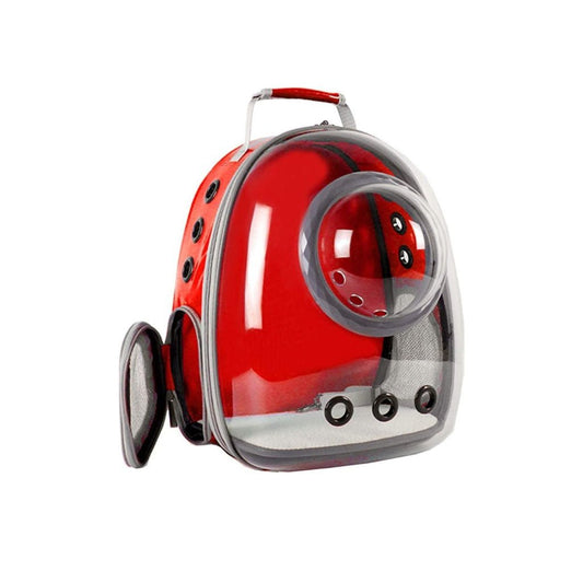 Floofi Space Capsule Backpack - Model 2 (Red) FI-BP-111-FCQ - DogsDomain.com.au