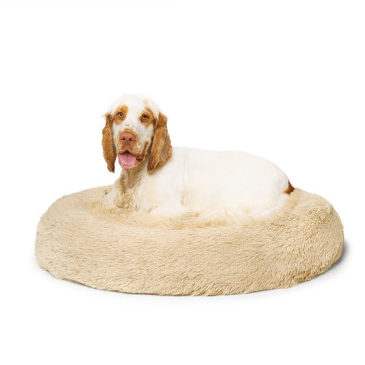 Fur King Nap Time" Calming Dog Bed - Medium - Brindle" - DogsDomain.com.au