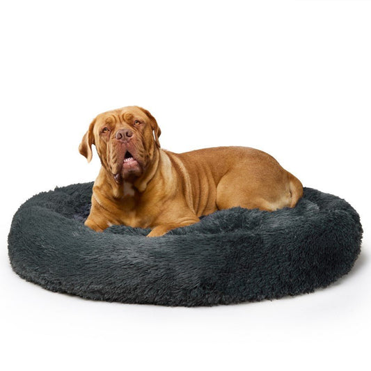 Fur King Nap Time" Calming Dog Bed - XXL -Grey" - DogsDomain.com.au