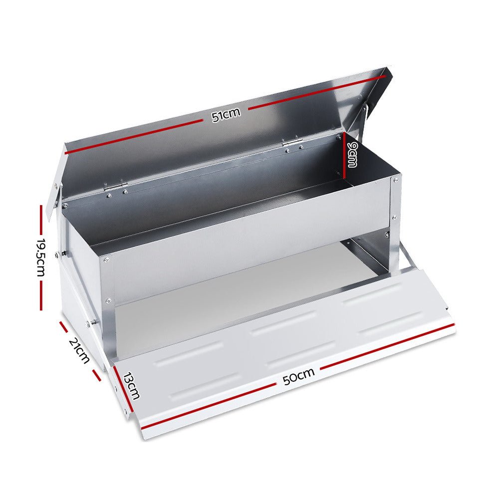Giantz Auto Chicken Feeder Automatic Chook Poultry Treadle Self Opening Coop - DogsDomain.com.au