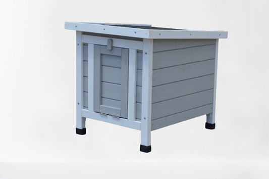 Grey Small Chicken Coop Rabbit Hutch Ferret Cage Guinea Pig Dog Cat Nesting Box - DogsDomain.com.au