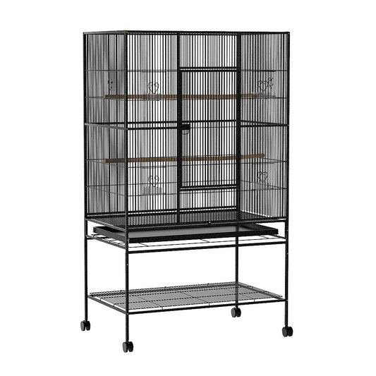 i.Pet Bird Cage Pet Cages Aviary 137CM Large Travel Stand Budgie Parrot Toys - DogsDomain.com.au