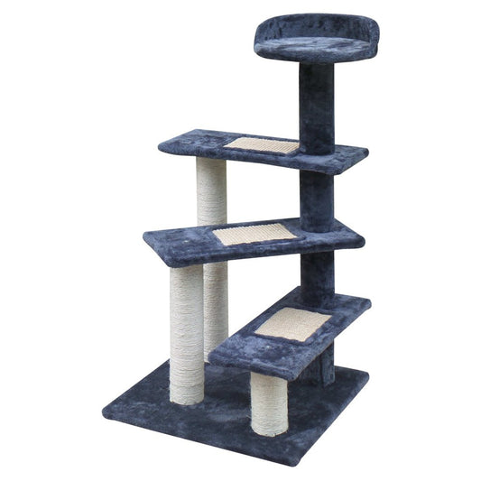 i.Pet Cat Tree 100cm Trees Scratching Post Scratcher Tower Condo House Furniture Wood Steps - DogsDomain.com.au
