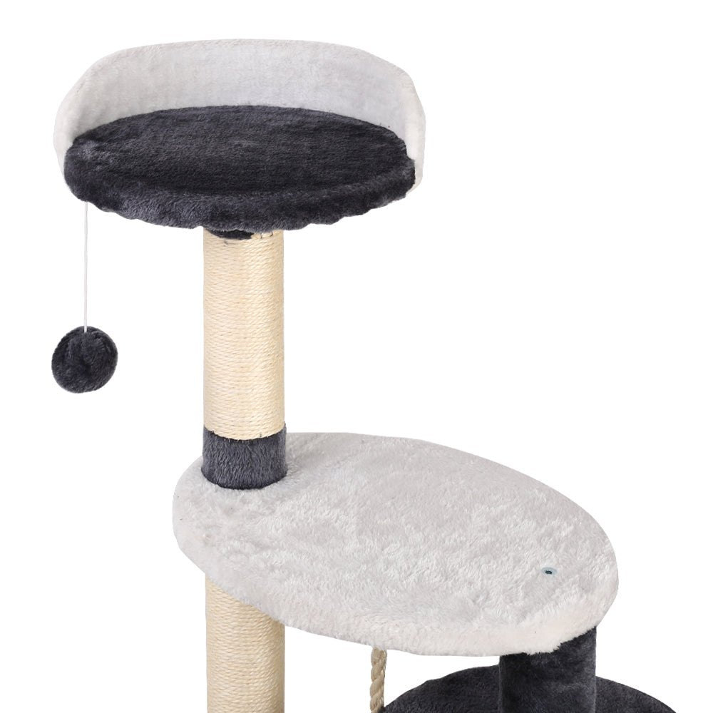 i.Pet Cat Tree 112cm Trees Scratching Post Scratcher Tower Condo House Furniture Wood - DogsDomain.com.au