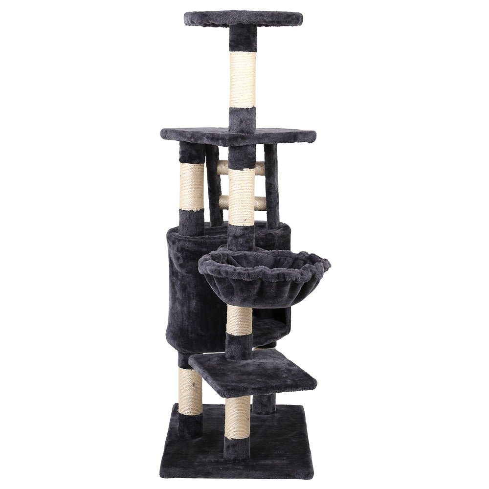 i.Pet Cat Tree 120cm Trees Scratching Post Scratcher Tower Condo House Furniture Wood Multi Level - DogsDomain.com.au