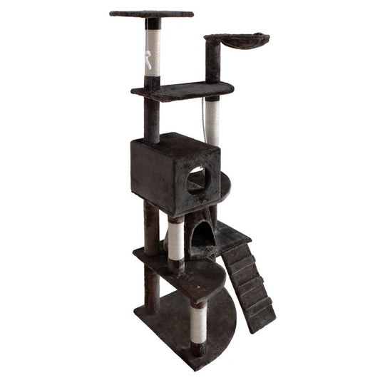 i.Pet Cat Tree 193cm Trees Scratching Post Scratcher Tower Condo House Furniture Wood - DogsDomain.com.au