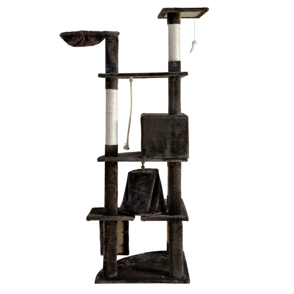 i.Pet Cat Tree 193cm Trees Scratching Post Scratcher Tower Condo House Furniture Wood - DogsDomain.com.au