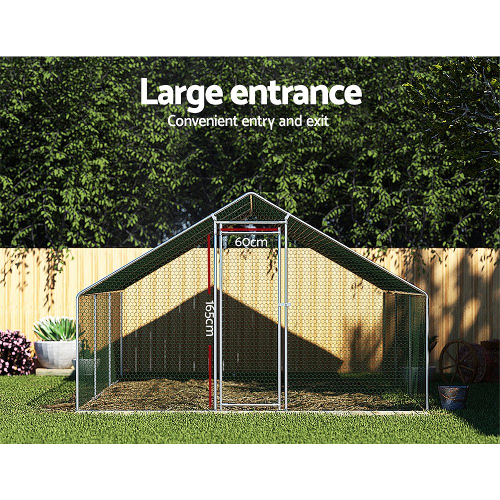 i.Pet Chicken Coop Cage Run Rabbit Hutch Large Walk In Hen Enclosure Cover 3x6m - DogsDomain.com.au