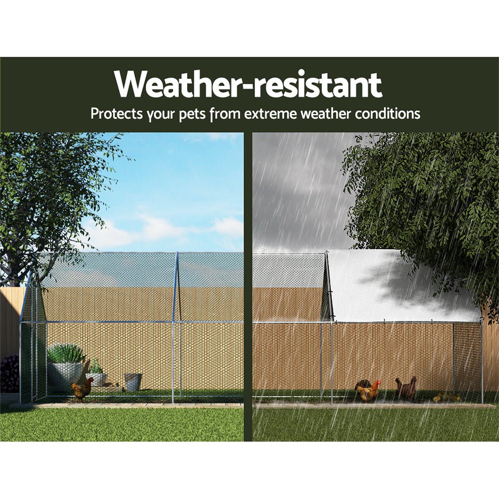 i.Pet Chicken Coop Cage Run Rabbit Hutch Large Walk In Hen Enclosure Cover 3x6m - DogsDomain.com.au