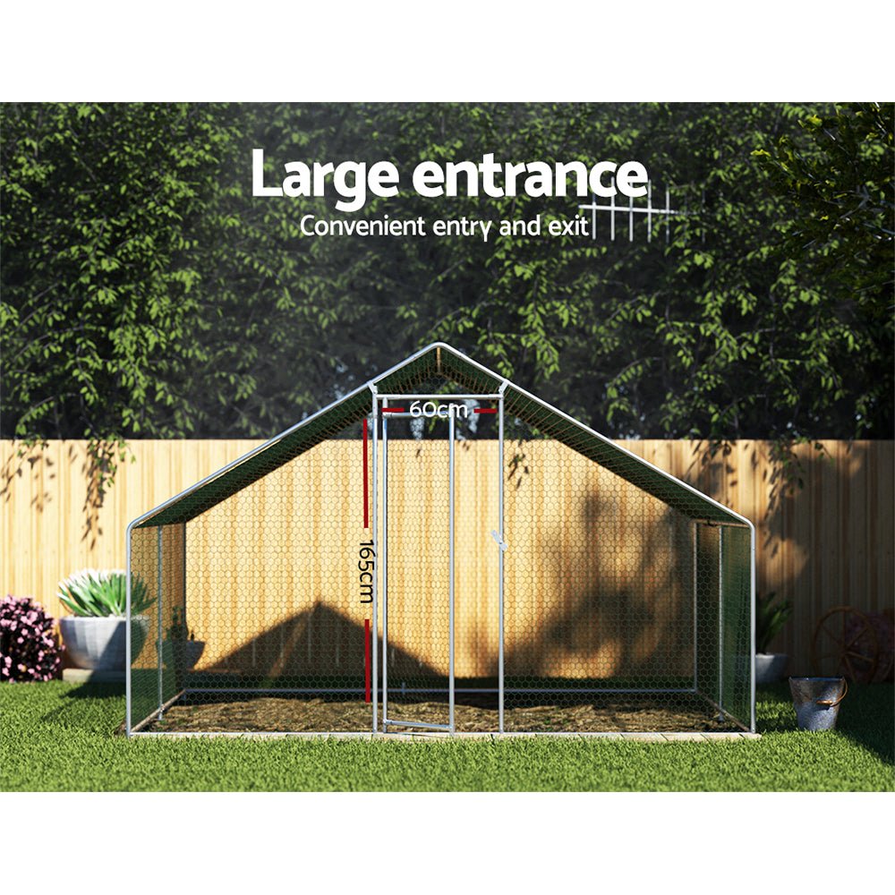 i.Pet Chicken Coop Cage Run Rabbit Hutch Large Walk In Hen House Cover 3x4x2m - DogsDomain.com.au