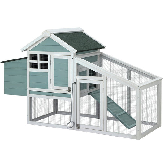 i.Pet Chicken Coop Rabbit Hutch Large House Run Cage Wooden Outdoor Pet Hutch - DogsDomain.com.au