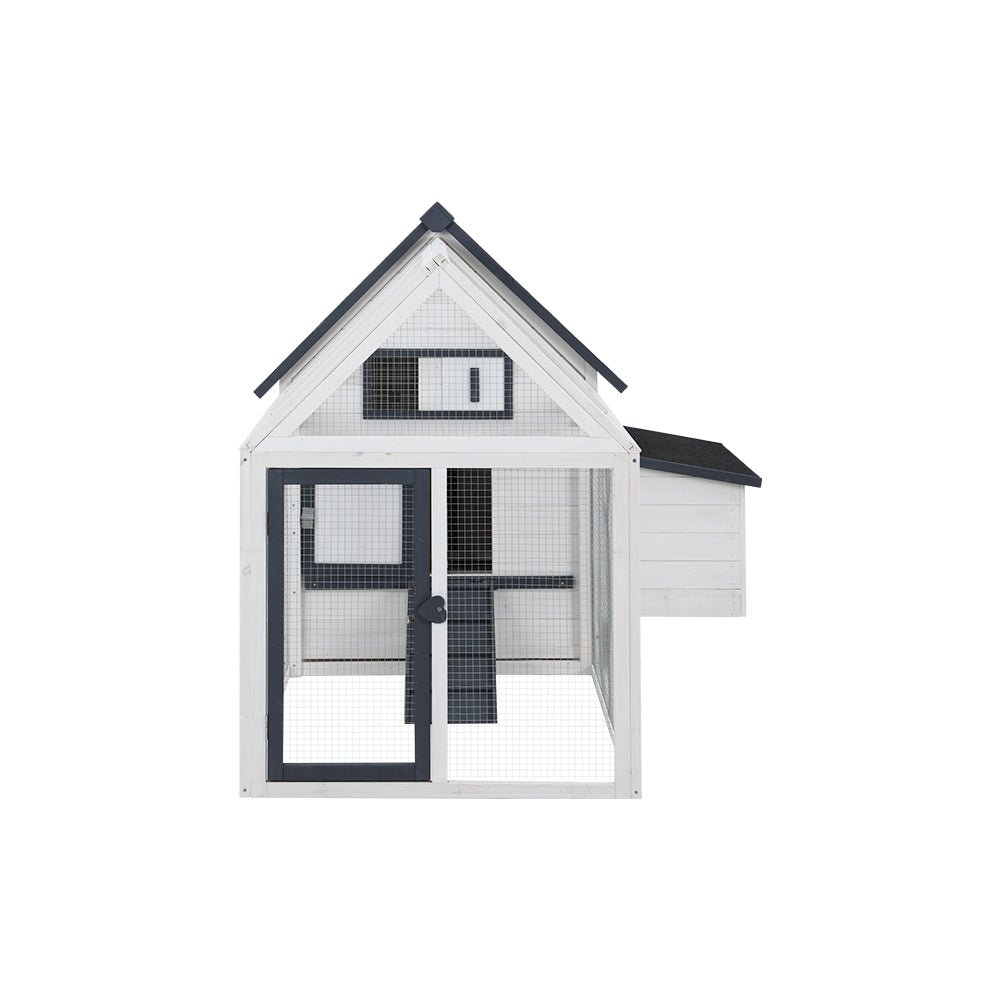 i.Pet Chicken Coop Rabbit Hutch Large House Run Cage XL Pet Hutch Bunny Wooden - DogsDomain.com.au