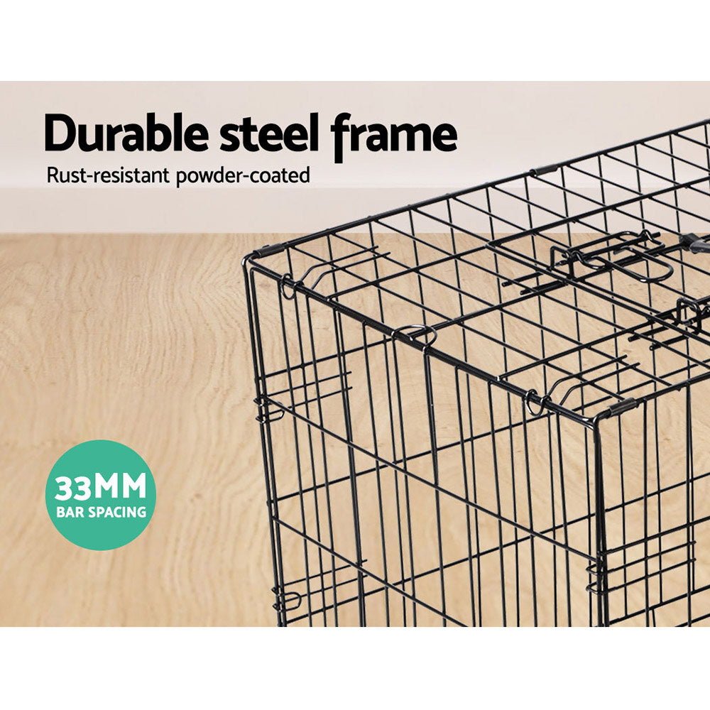 i.Pet Dog Cage 36inch Pet Cage - Black - DogsDomain.com.au
