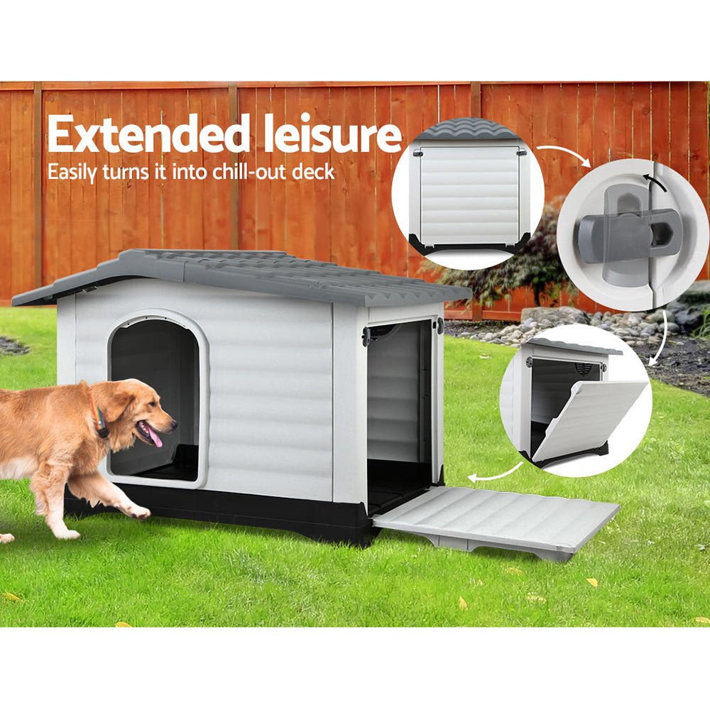 i.Pet Dog Kennel Extra Large Pet Dog House 98cm x 68.5cm x 68cm - DogsDomain.com.au