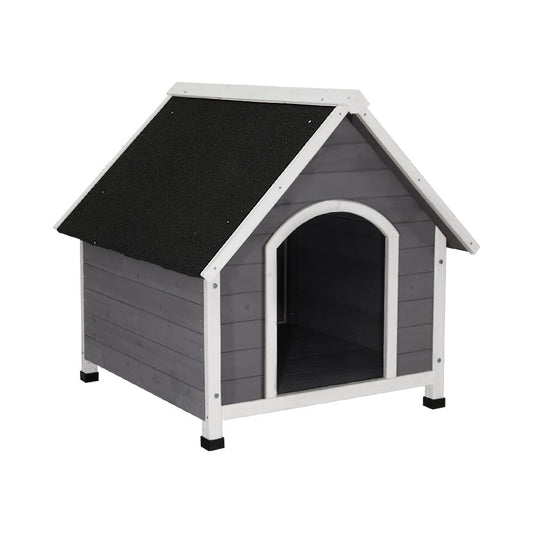 i.Pet Dog Kennel House Wooden Outdoor Indoor Puppy Pet House Weatherproof Large - DogsDomain.com.au