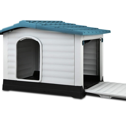 i.Pet Dog Kennel Kennels Outdoor Plastic Pet House Puppy Extra Large XL Outside - DogsDomain.com.au