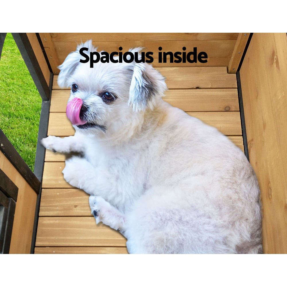 i.Pet Dog Kennel Kennels Outdoor Wooden Pet House Cabin Puppy Large L Outside - DogsDomain.com.au