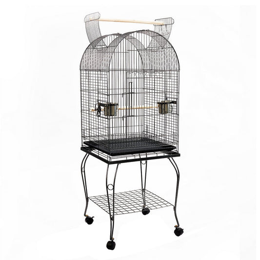 i.Pet Large Bird Cage with Perch - Black - DogsDomain.com.au