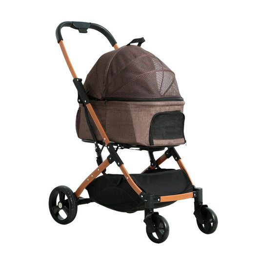i.Pet Pet Stroller Dog Pram Large Cat Carrier Travel Pushchair Foldable 4 Wheels - DogsDomain.com.au