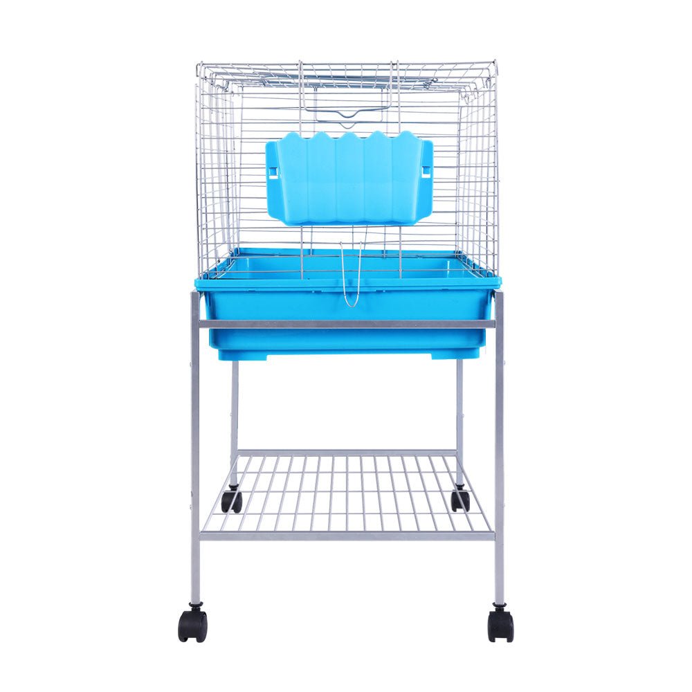 i.Pet Rabbit Cage Hutch Cages Indoor Hamster Enclosure Carrier Bunny Blue - DogsDomain.com.au