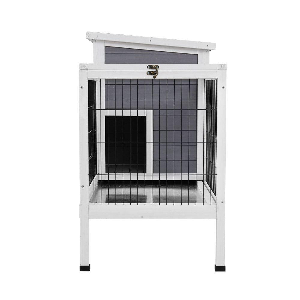 i.Pet Rabbit Hutch Chicken Coop Wooden Ferret Cage Habitat House Outdoor Large - DogsDomain.com.au