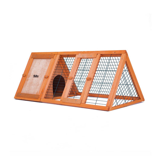 Paw Mate 118 x 50 x 45cm Rabbit Hutch Chicken Coop Triangle Cage Run - DogsDomain.com.au