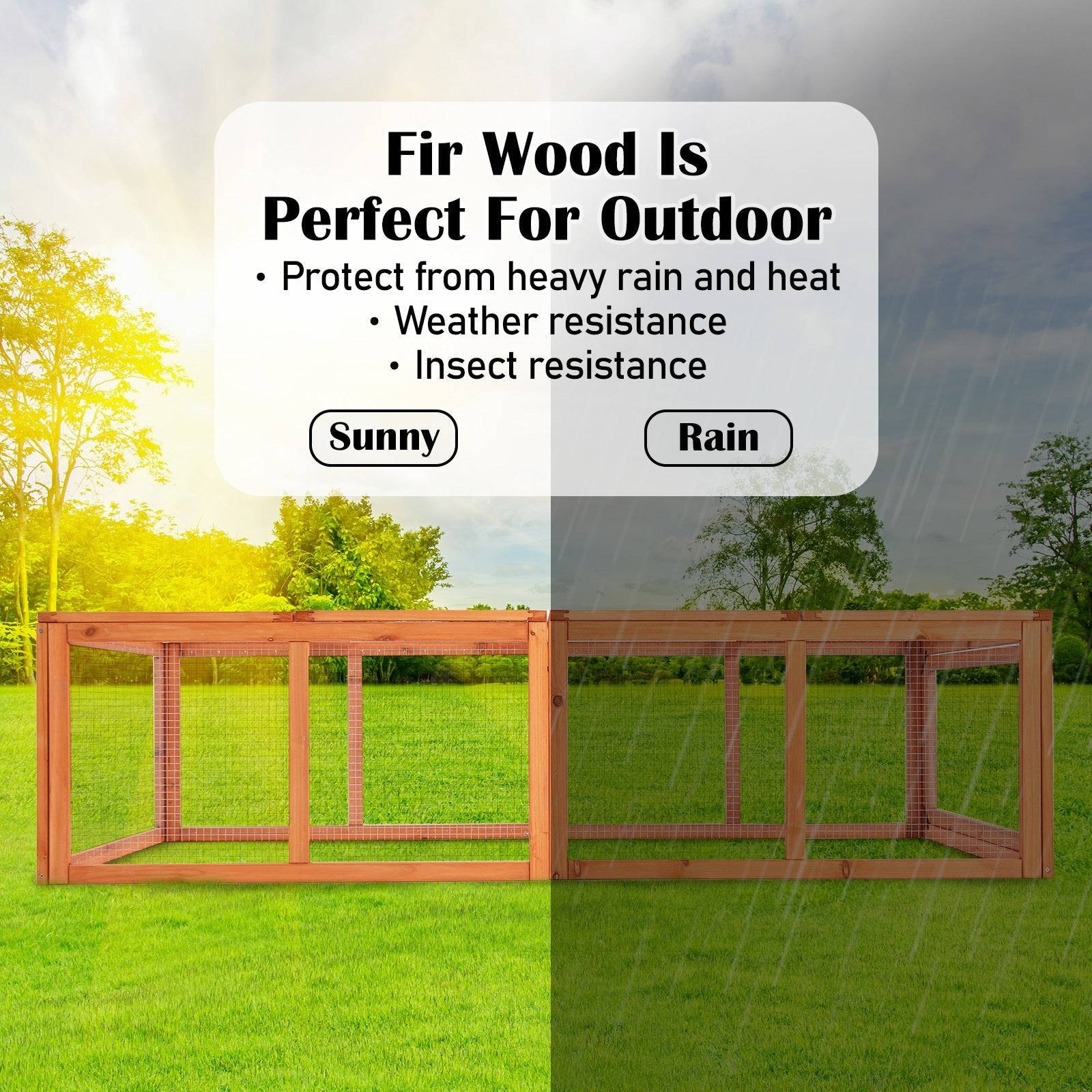 Paw Mate 180 x 90 x 48cm Chicken Coop Run Extension Rabbit Hutch Cage - DogsDomain.com.au