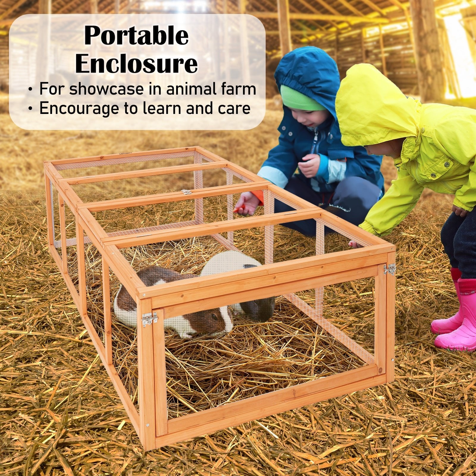 Paw Mate 180 x 90 x 48cm Chicken Coop Run Extension Rabbit Hutch Cage - DogsDomain.com.au