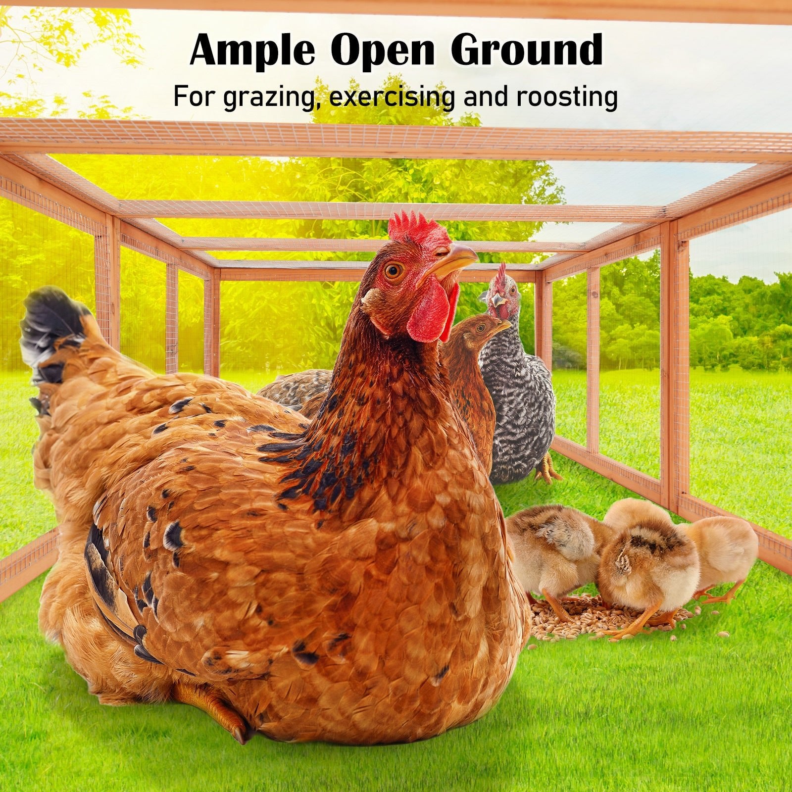 Paw Mate 180 x 90 x 48cm Chicken Coop Run Extension Rabbit Hutch Cage - DogsDomain.com.au